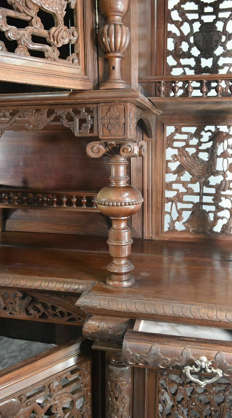 photo vinterior Spectacular Bahut Two Indochinese Bodies Decorated With Rosewood Dragons