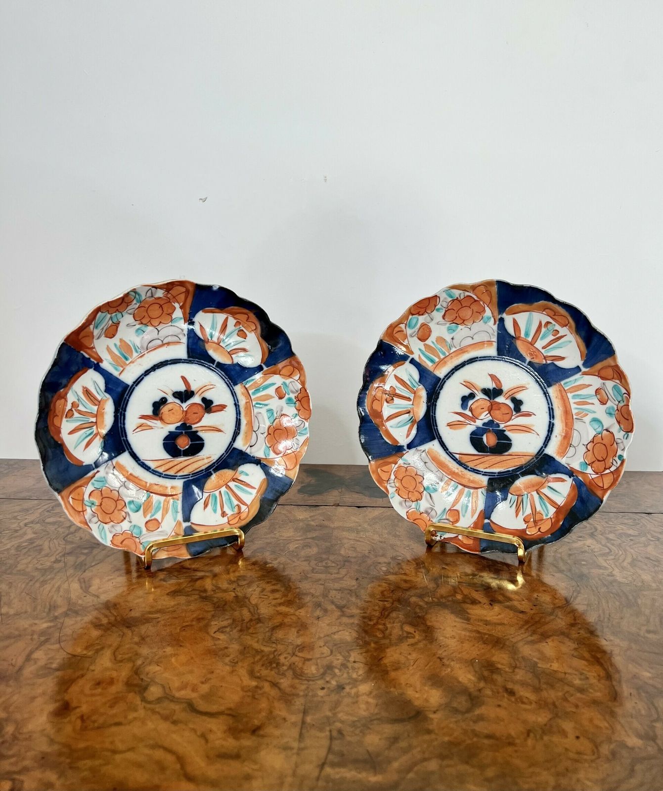Pair Of Quality Antique Japanese Imari Plates photo Home Decor
