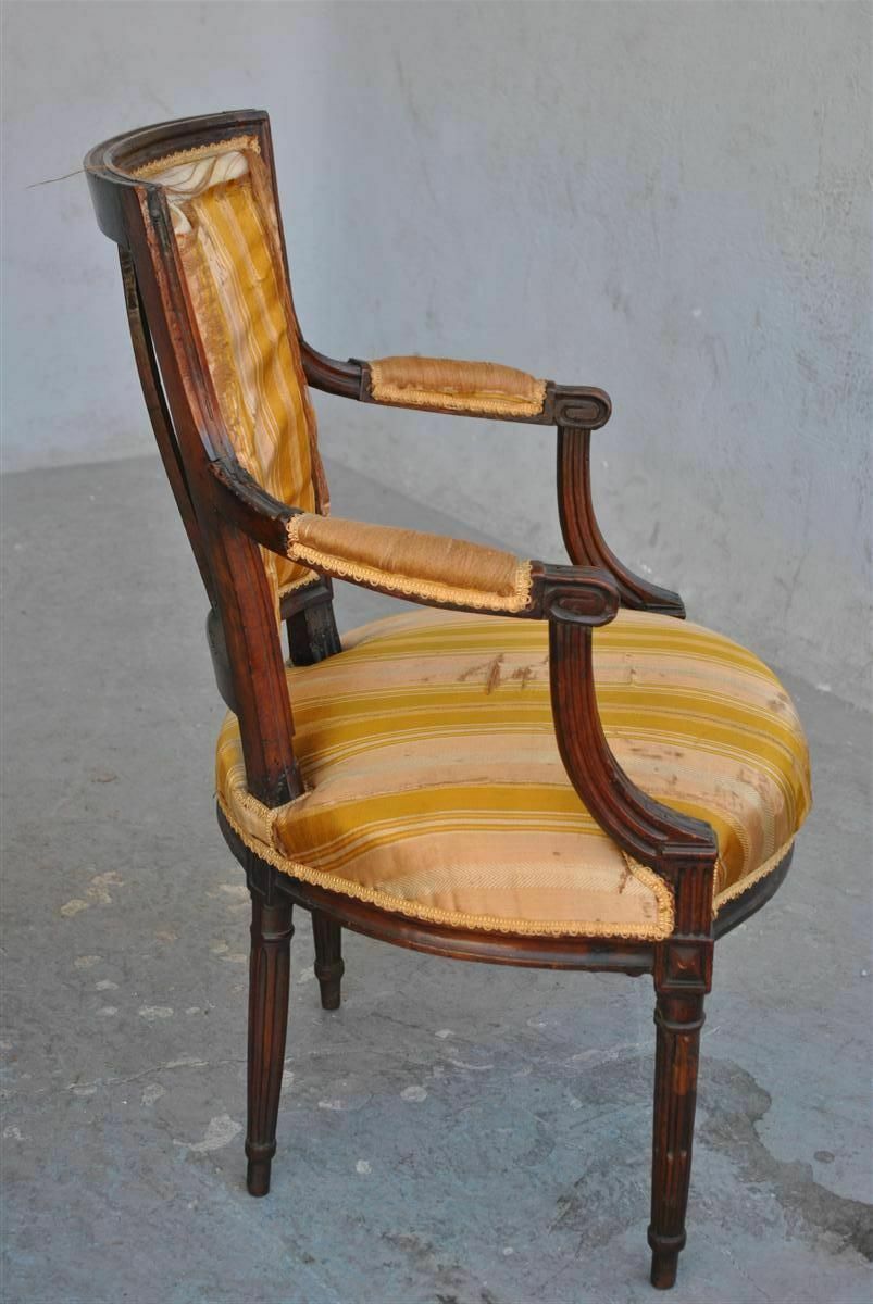 18th Century Louis XVI Style Armchairs To Restore (Set Of 3) photo vintage