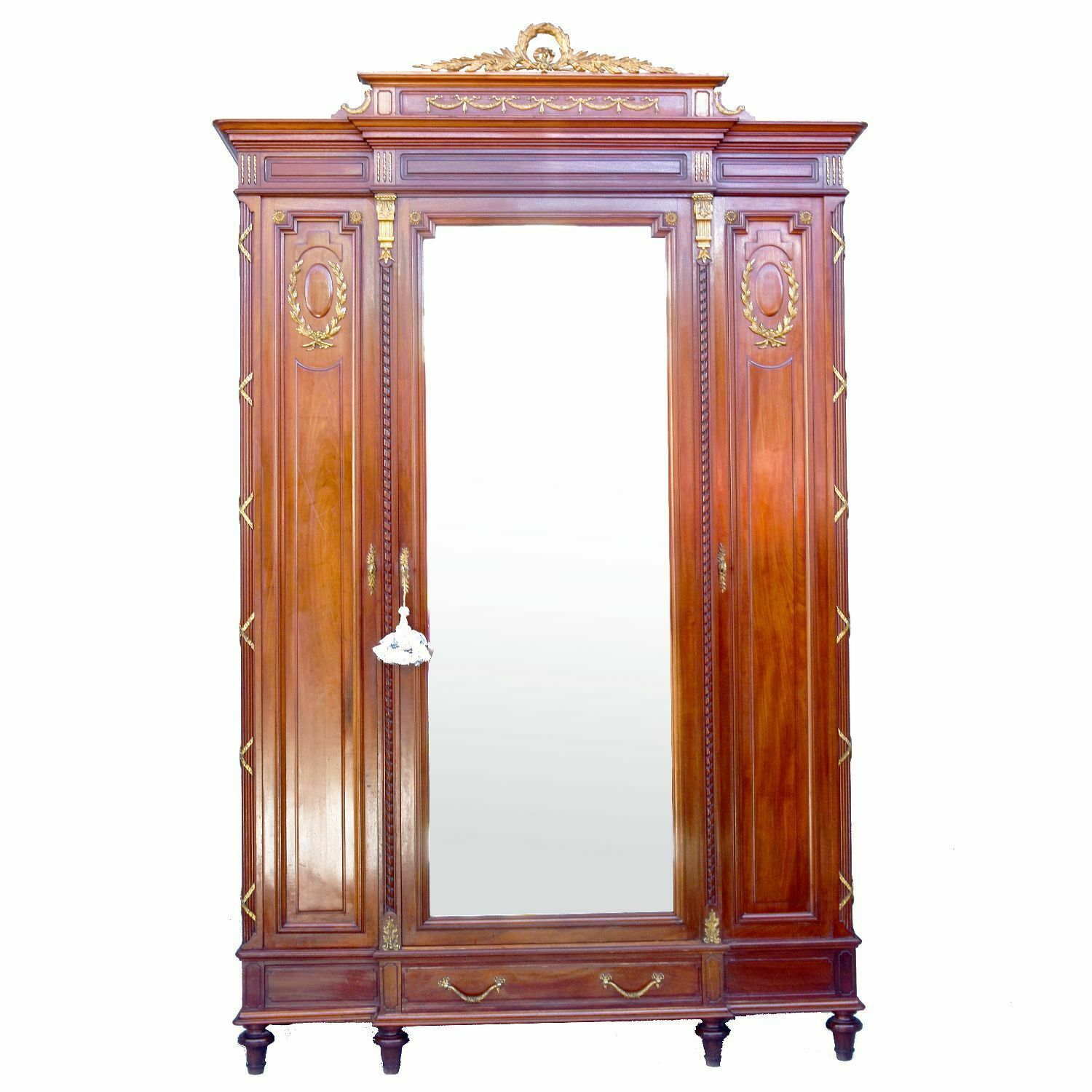 Louis XVI Style Mahogany Cabinet Gilded Bronze photo Furniture