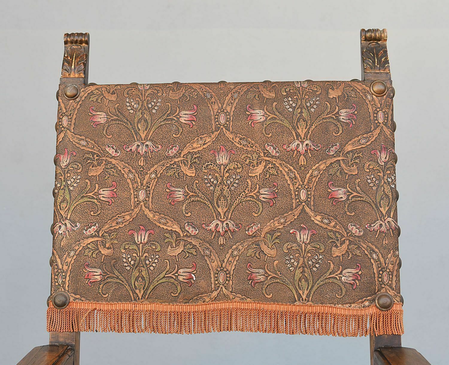 Renaissance Walnut And Leather Style Lounge In Cordoba photo buy