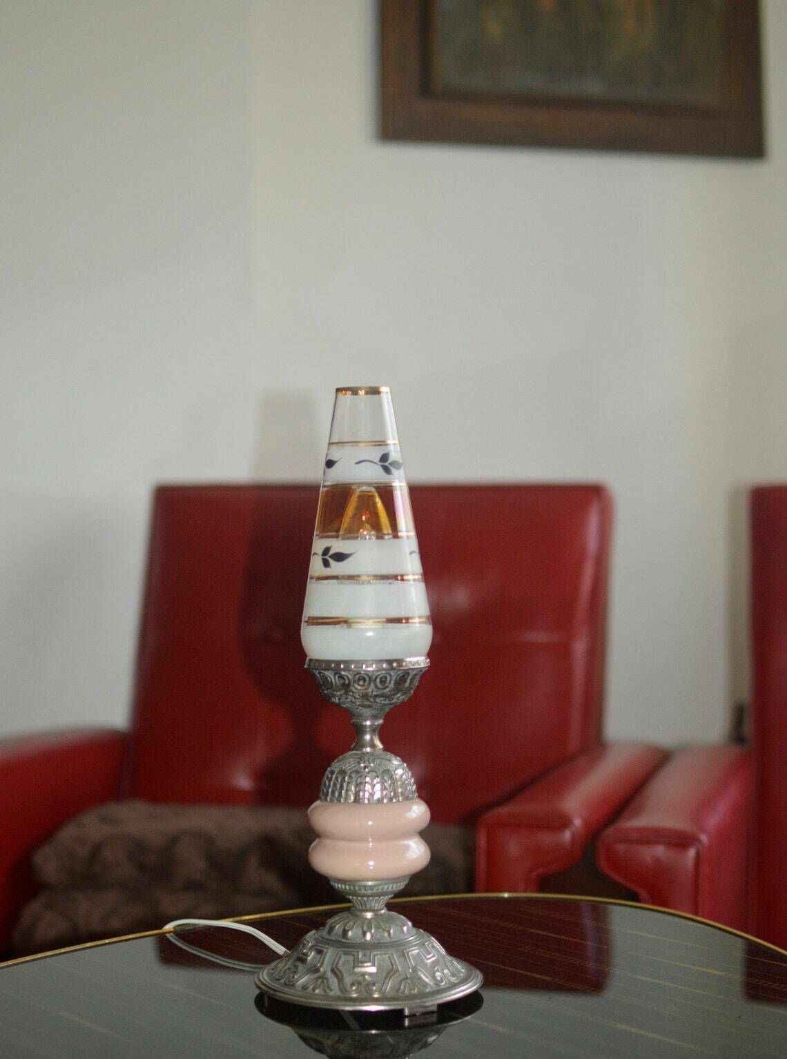 Vintage Table Lamp 1950 Midcentury Lamp. Stilnovo Lamp Moderniste photo for sale