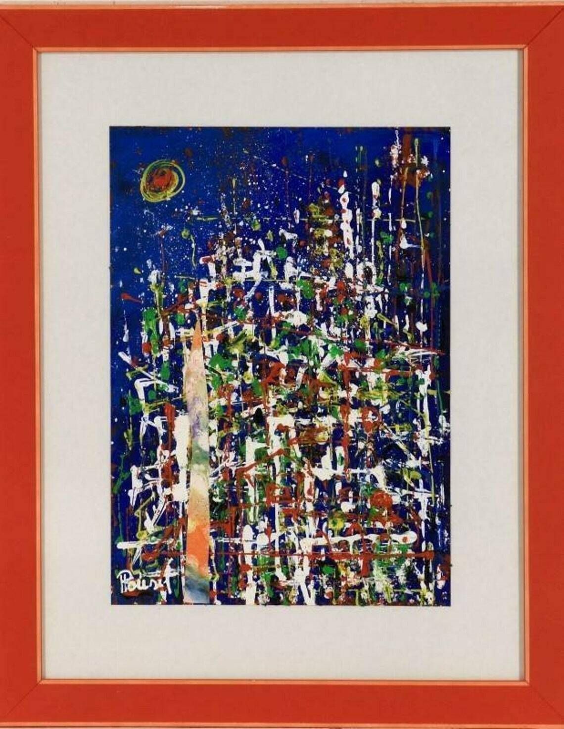 Oil Painting. (Signed), "Favela" Oil Painting Original