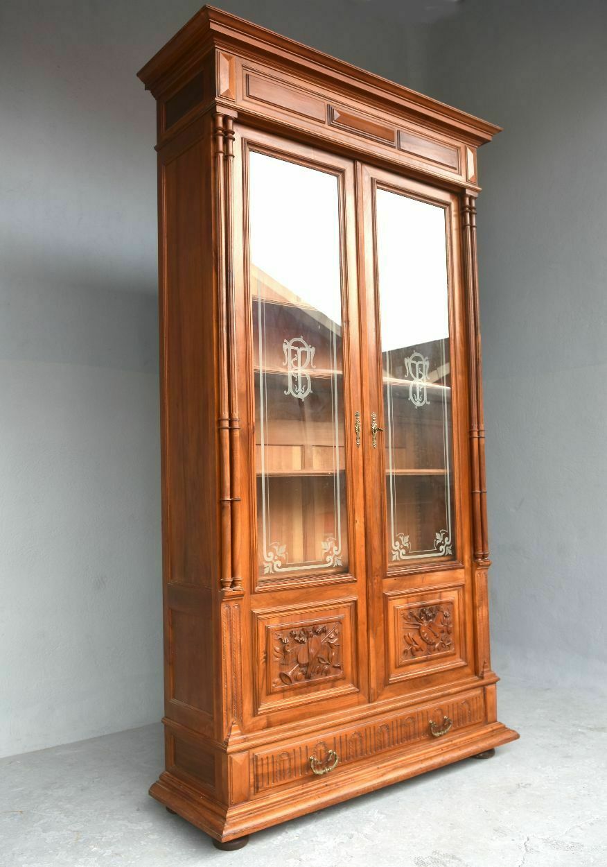 Renaissance Style Bookcase In 19th Century Walnut photo furniture