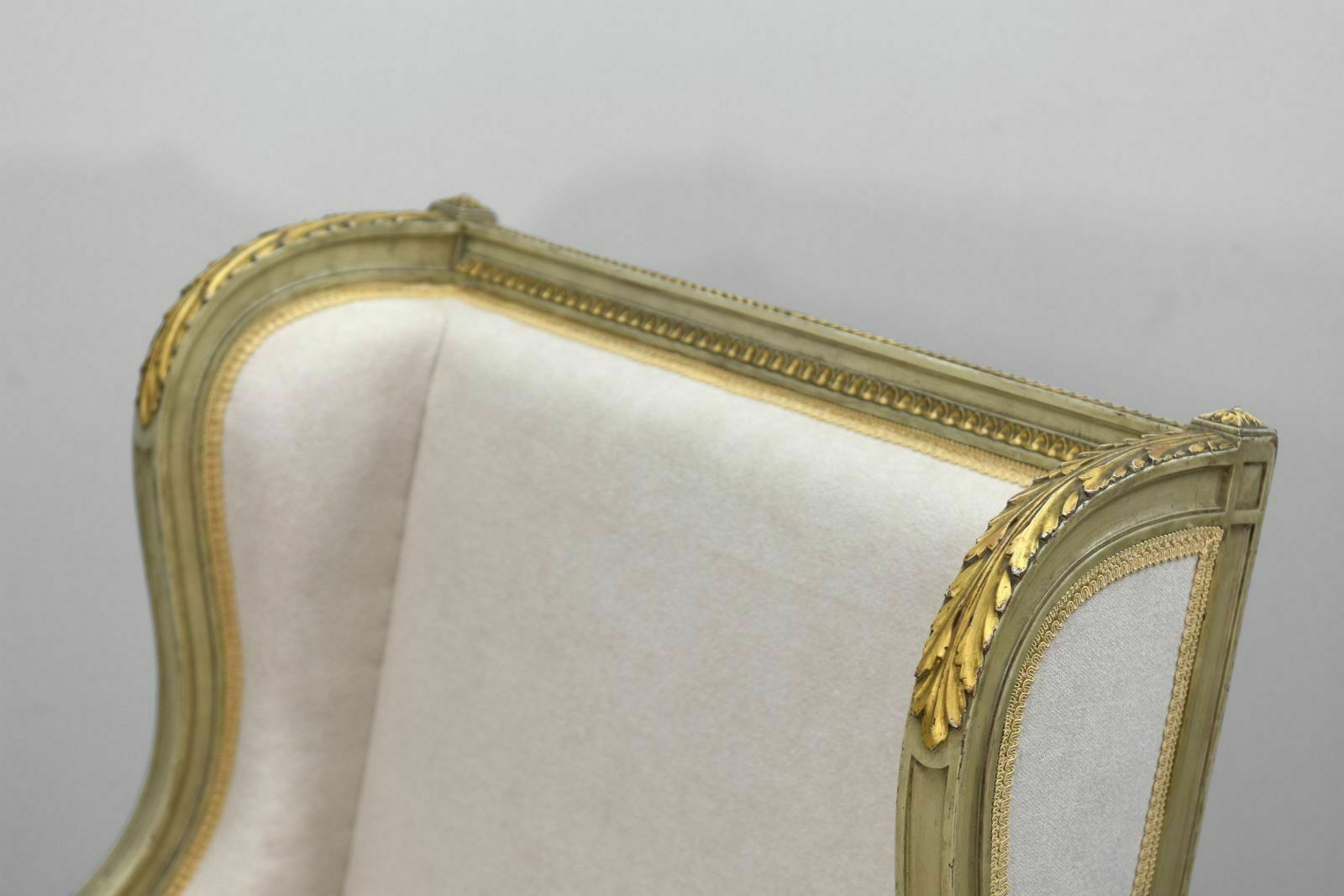 Louis XVI Style Gilded Shepherdess Armchair Late 19th Century photo vinterior