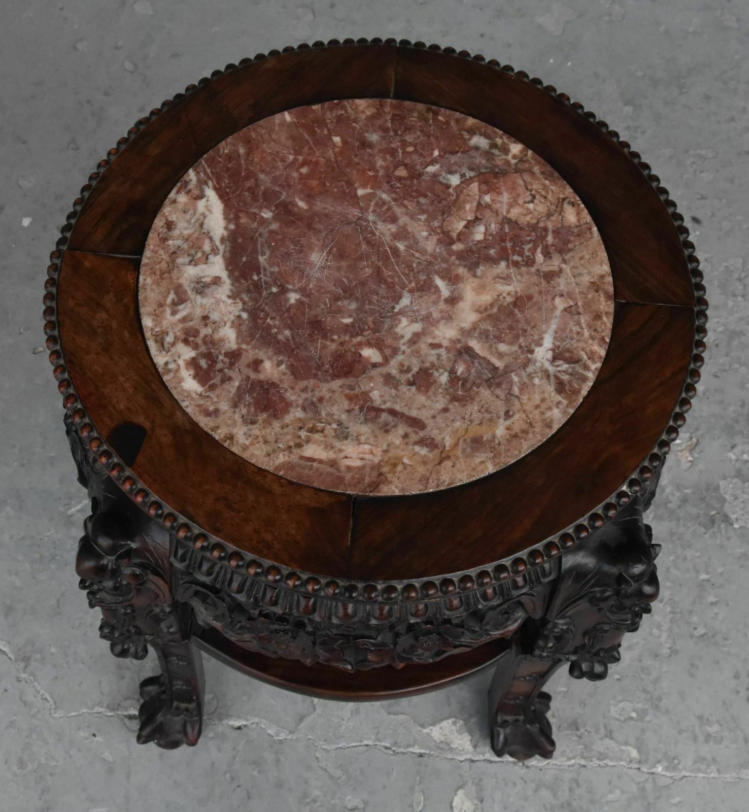 Indochinese Harness In Ironwood And 19th Century Marble Top photo Furniture