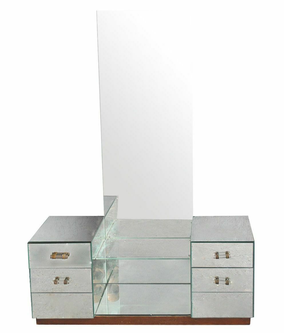 1940 Style Mirror Dressing Table 6 Drawers