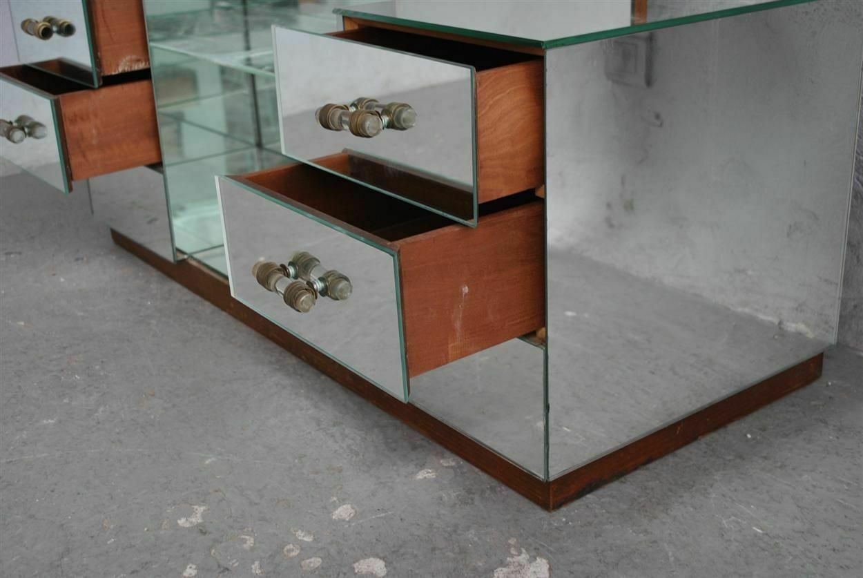 1940 Style Mirror Dressing Table 6 Drawers photo Furniture