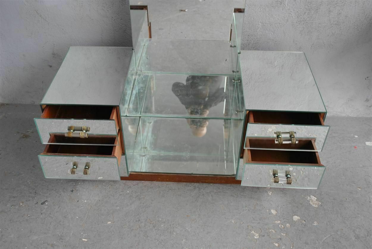 1940 Style Mirror Dressing Table 6 Drawers photo 703.0