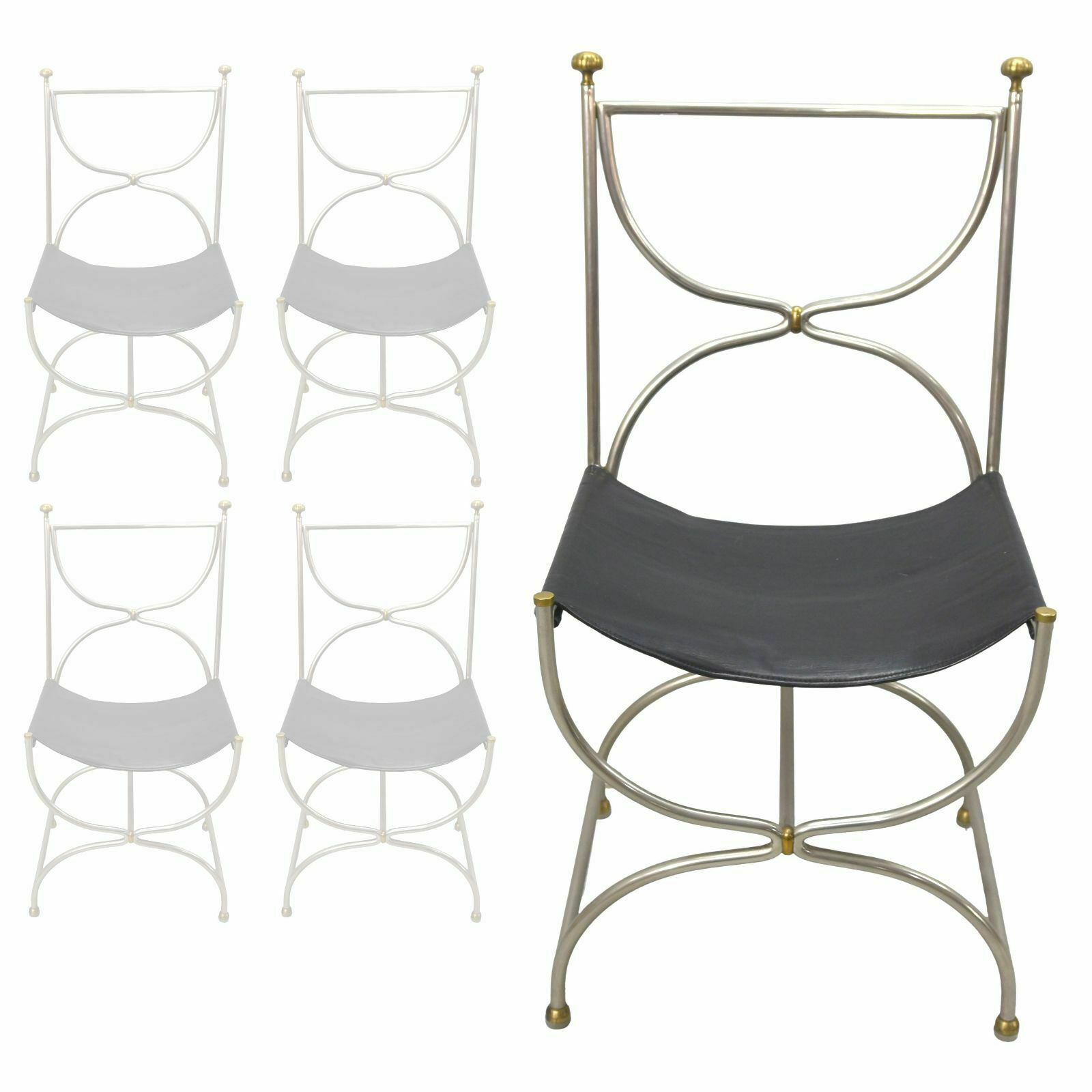 Maison Jansen Iron And Gilded Bronze Chairs (Set Of 4)