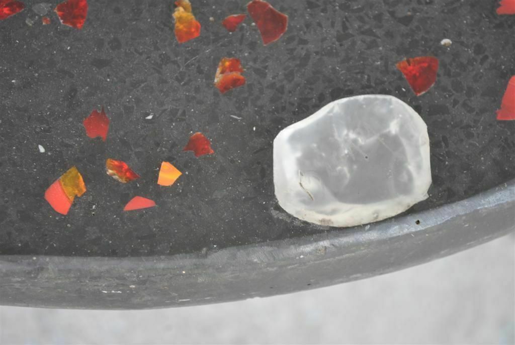 Furniture Wrought Iron Coffee Table 1940 Style Onyx Top With Inlays photo