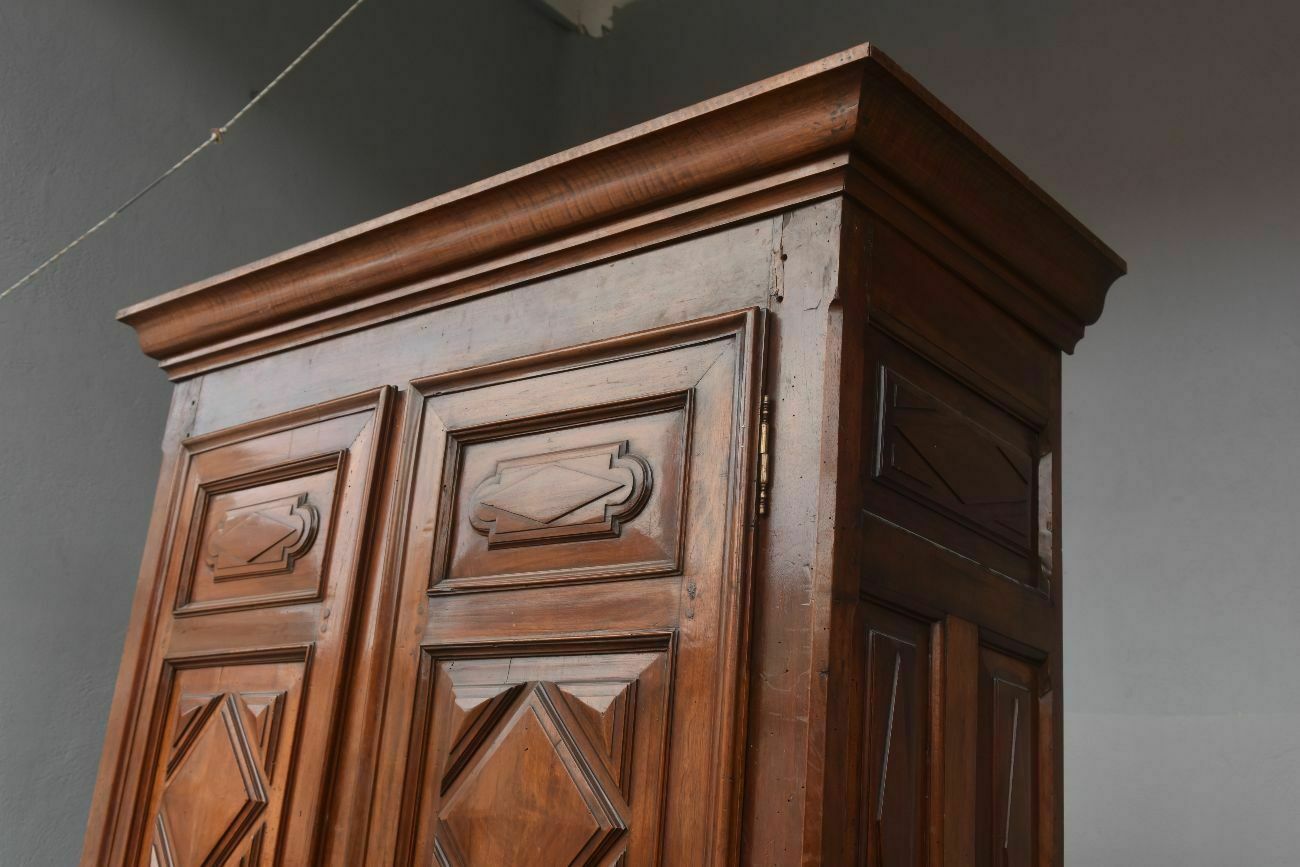 Eighteenth Century Walnut Cabinet With Diamond Tipped photo vinterior