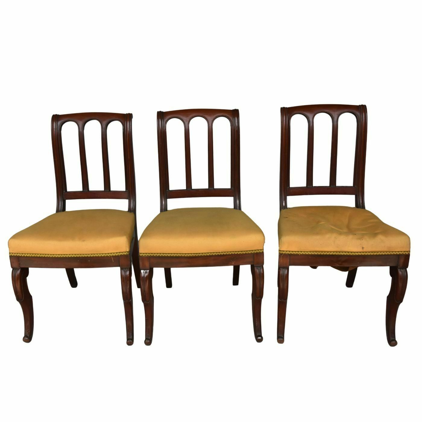 19th Century Restoration Chairs Stamped Jeanselme (Set Of 3)