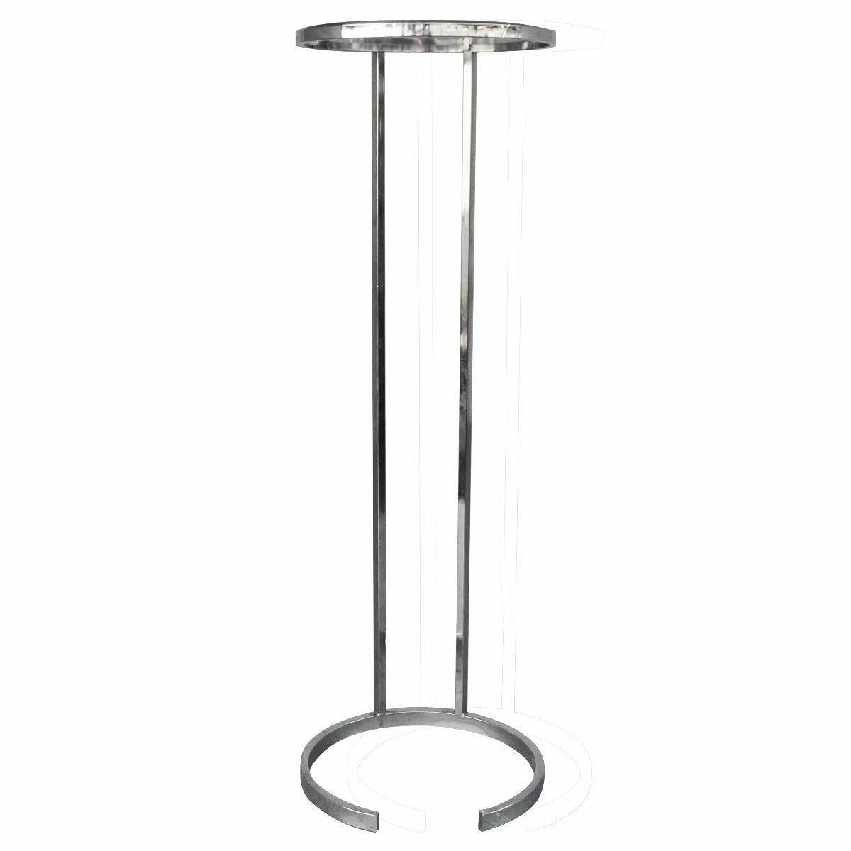 Vintage Harness 1980 Chrome Steel Glass Top
