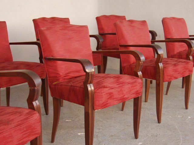 1940 Style Mahogany Armchairs (Set Of 8) photo vinterior