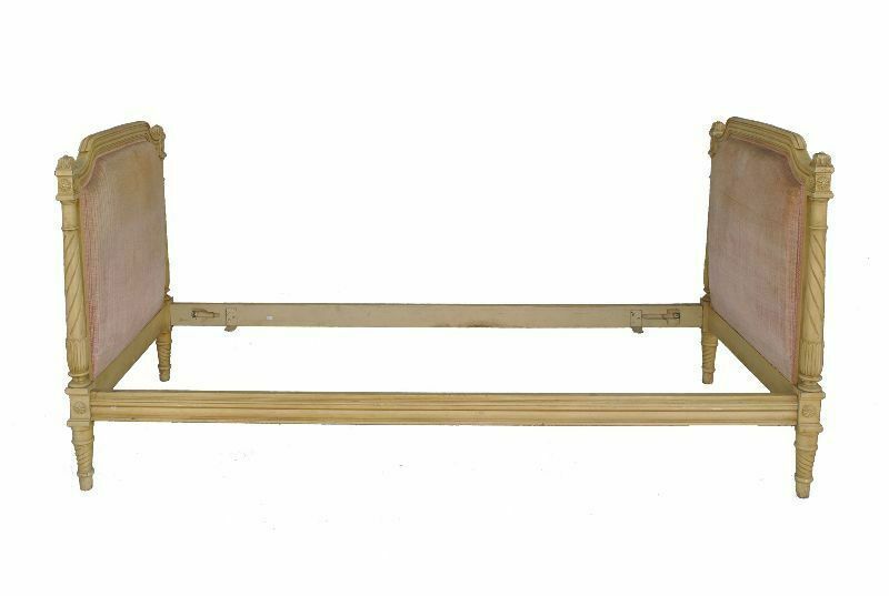 Antique Lacquered Painted Bed In Louis XVI Style