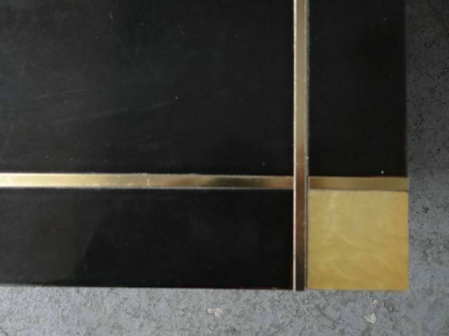 Designer Black Lacquer And Talossel End Table photo 638.0