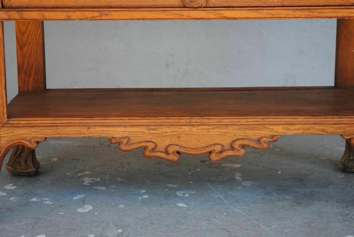 Art Nouveau Oak Server With Herons photo vinterior