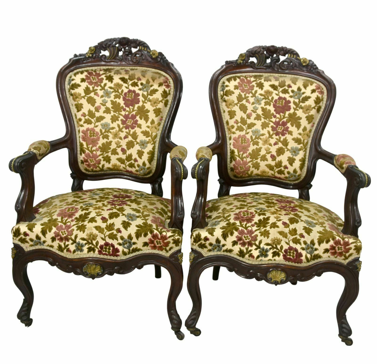 Living Room Chairs And Armchairs And Gilded Bronzes 4 Pieces Late 19th Century Precious Wood photo furniture