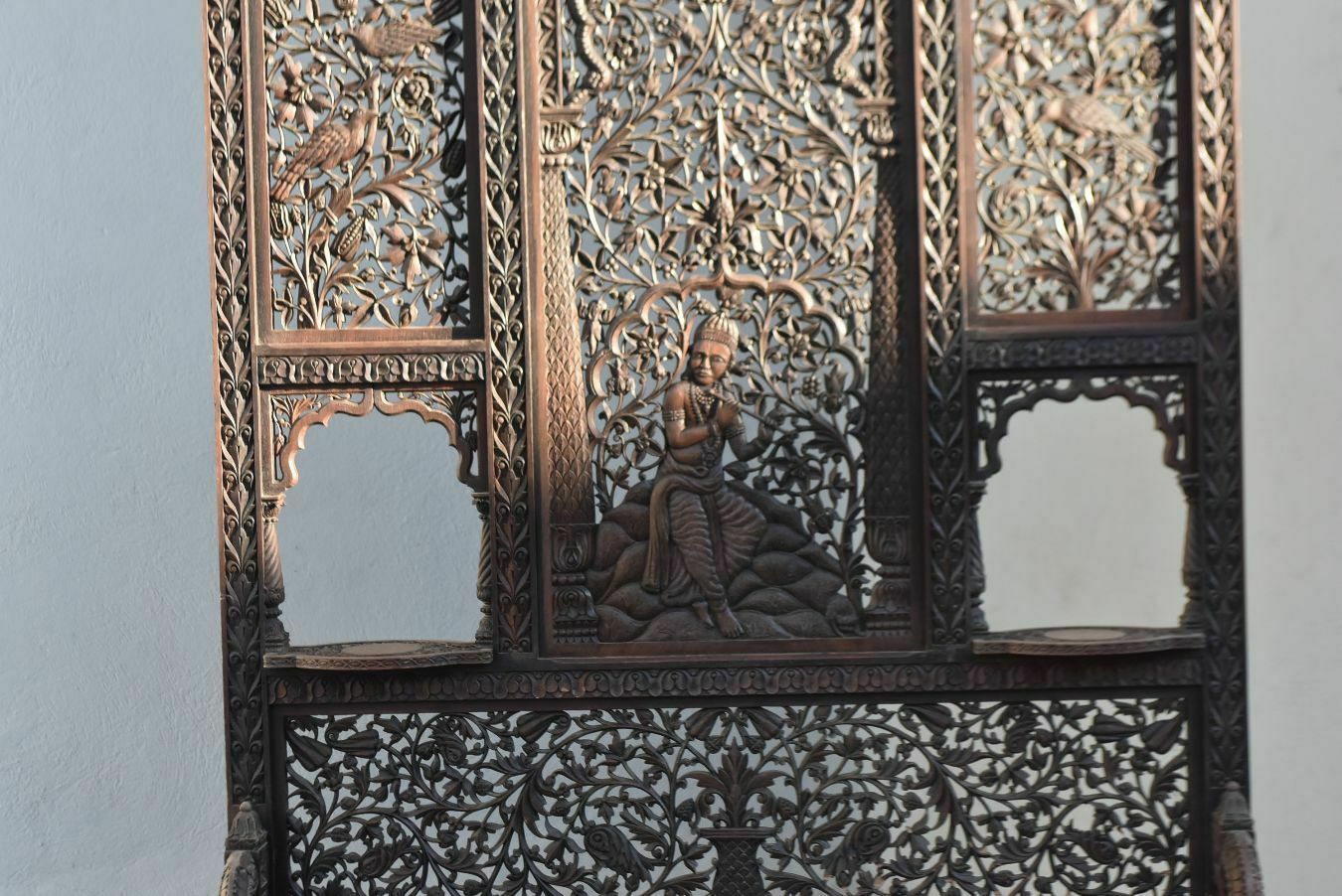 photo buy Indian Screen Richly Carved And Openwork, Late 19th Century