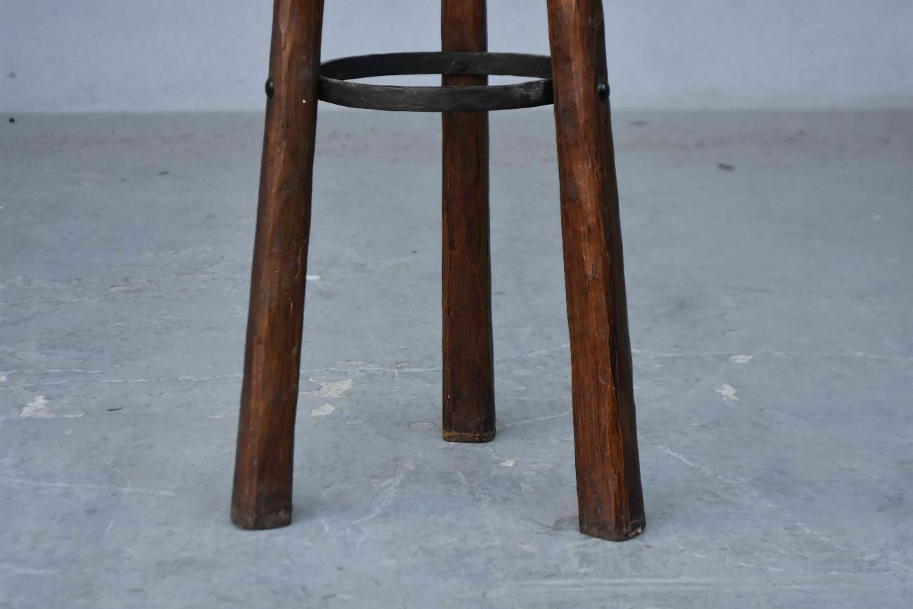 Bar Stool 1940 On Top Leather, 1940s photo 365.0