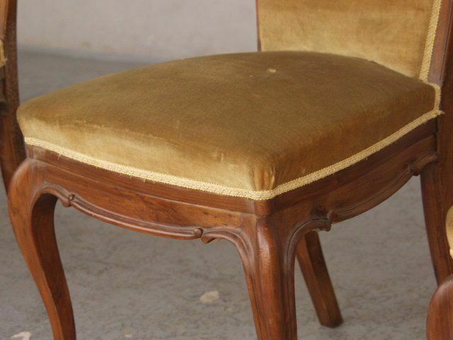 Furniture 1920 Yellow Velvet Chairs (Set Of 4) photo