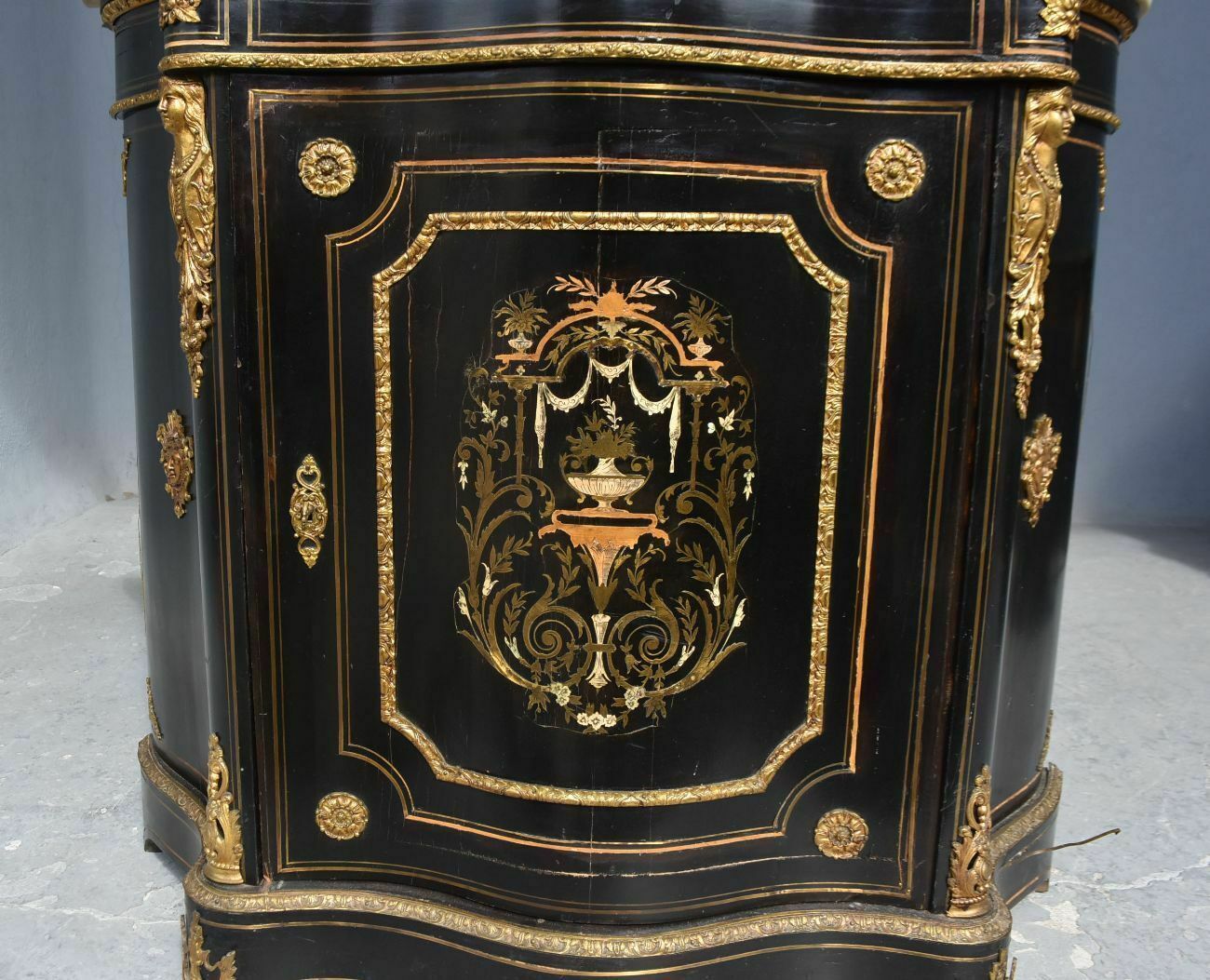 Bahut Napoleon III Marqueterie Boulle   Golden Bronze Register 19th photo for sale