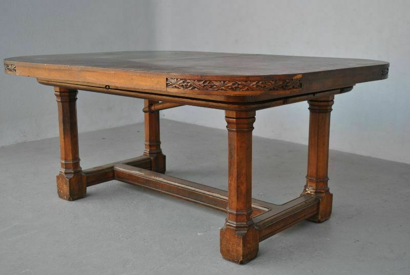 Gothic Style Walnut Dining Table photo Furniture