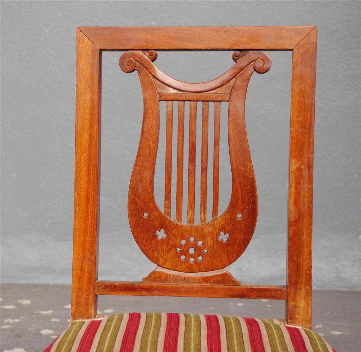 19th Century Lyre Restoration Chairs (Set Of 8) photo Furniture