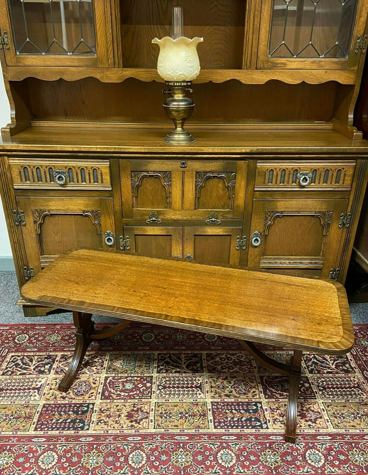 Vintage Mid Century Coffee Table / Regency Style Sheraton Revival / Free Delivery