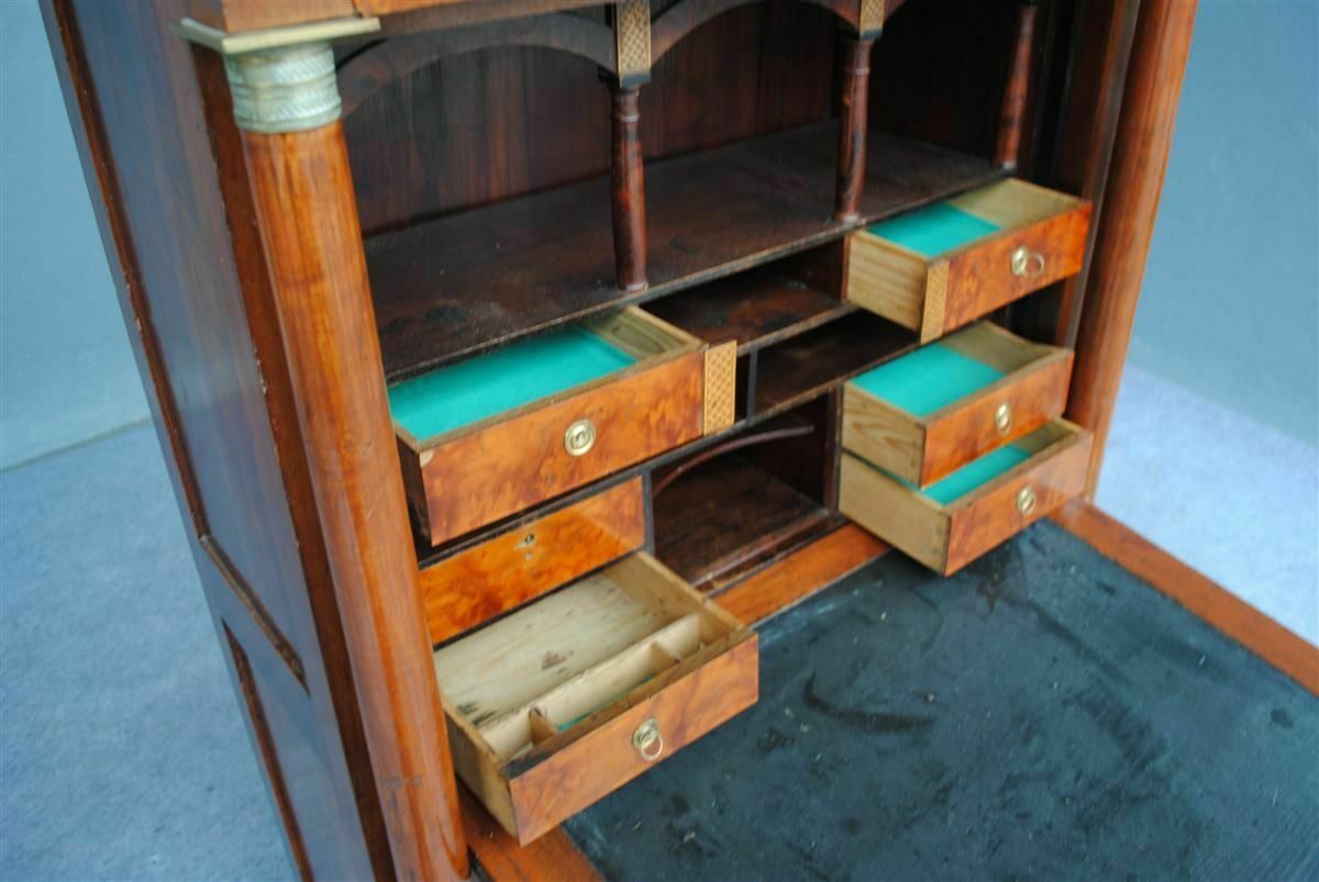 Empire Style Flamed Mahogany Secretary From The 19th Century photo 1350.0