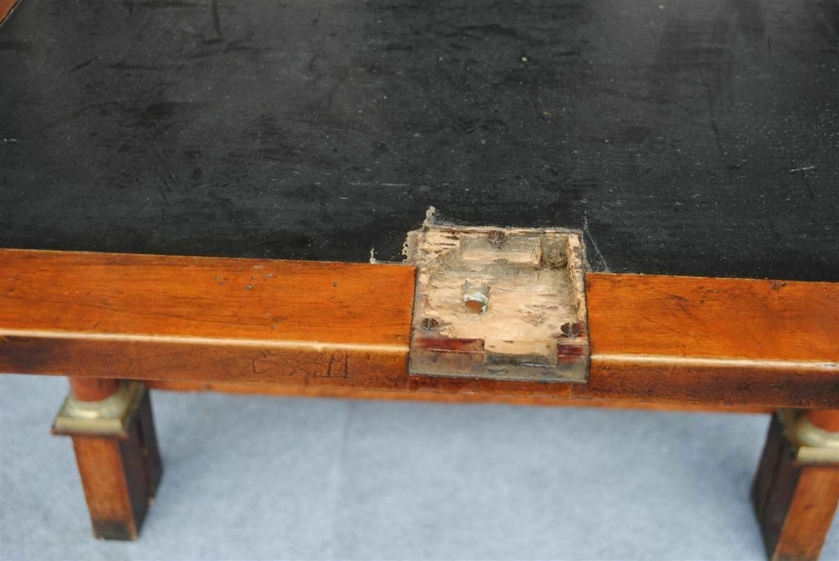 photo vintage Empire Style Flamed Mahogany Secretary From The 19th Century