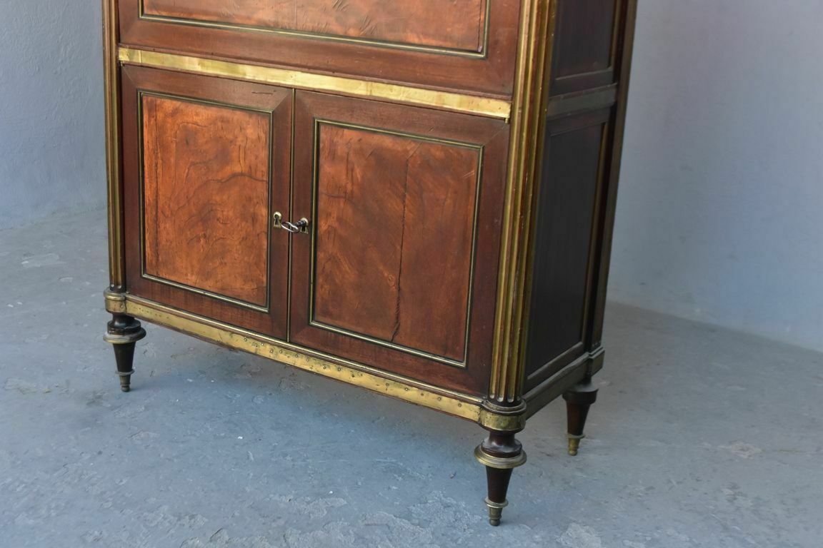 Door Secretary In Flamed Mahogany 18th Clover Locks photo 4067.0
