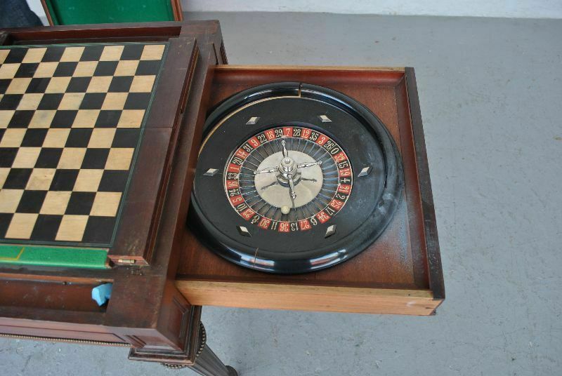Louis XVI Style Games Table And Roulette In 19th Century Mahogany photo Furniture
