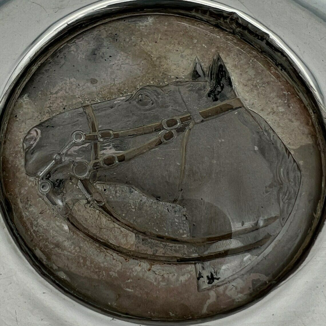 Antique Hallmarked Silver Dish With Horse Head In The Centre   S Blackensee & Sons Ltd Chester   Chester Races photo furniture
