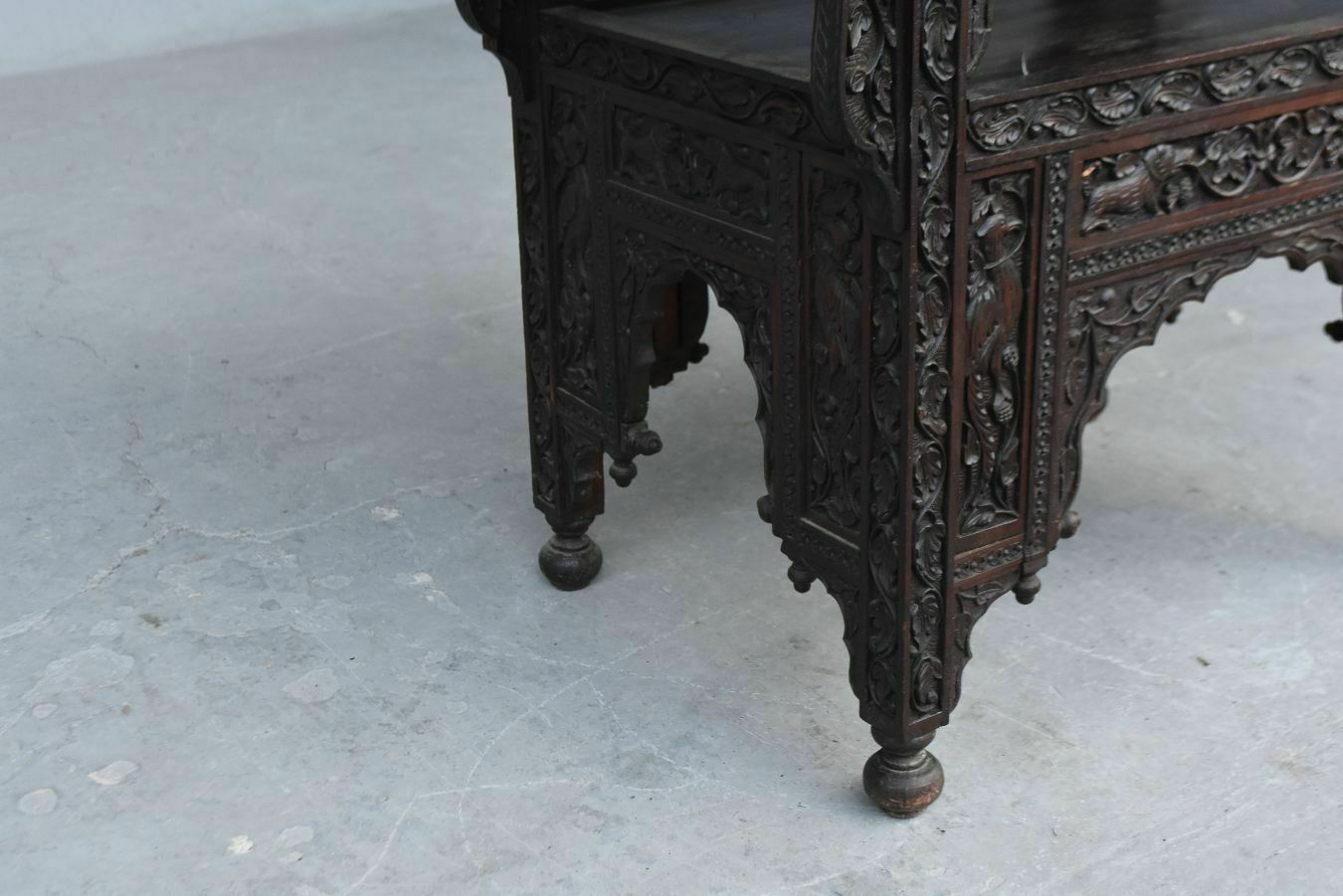 Tea Table End Of Sofa Carved Indian Rosewood 19th Century 2 photo Furniture