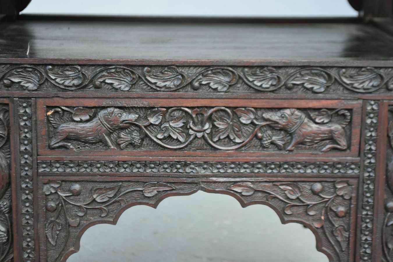 Tea Table End Of Sofa Carved Indian Rosewood 19th Century 2 photo vinterior
