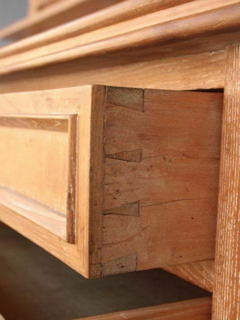 photo furniture Bahut Serving In Cerusated Oak Period 1950