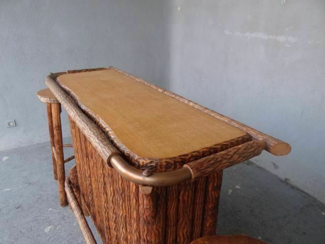 Bar Style Raw Wood Mountain Chalet 1970 photo furniture