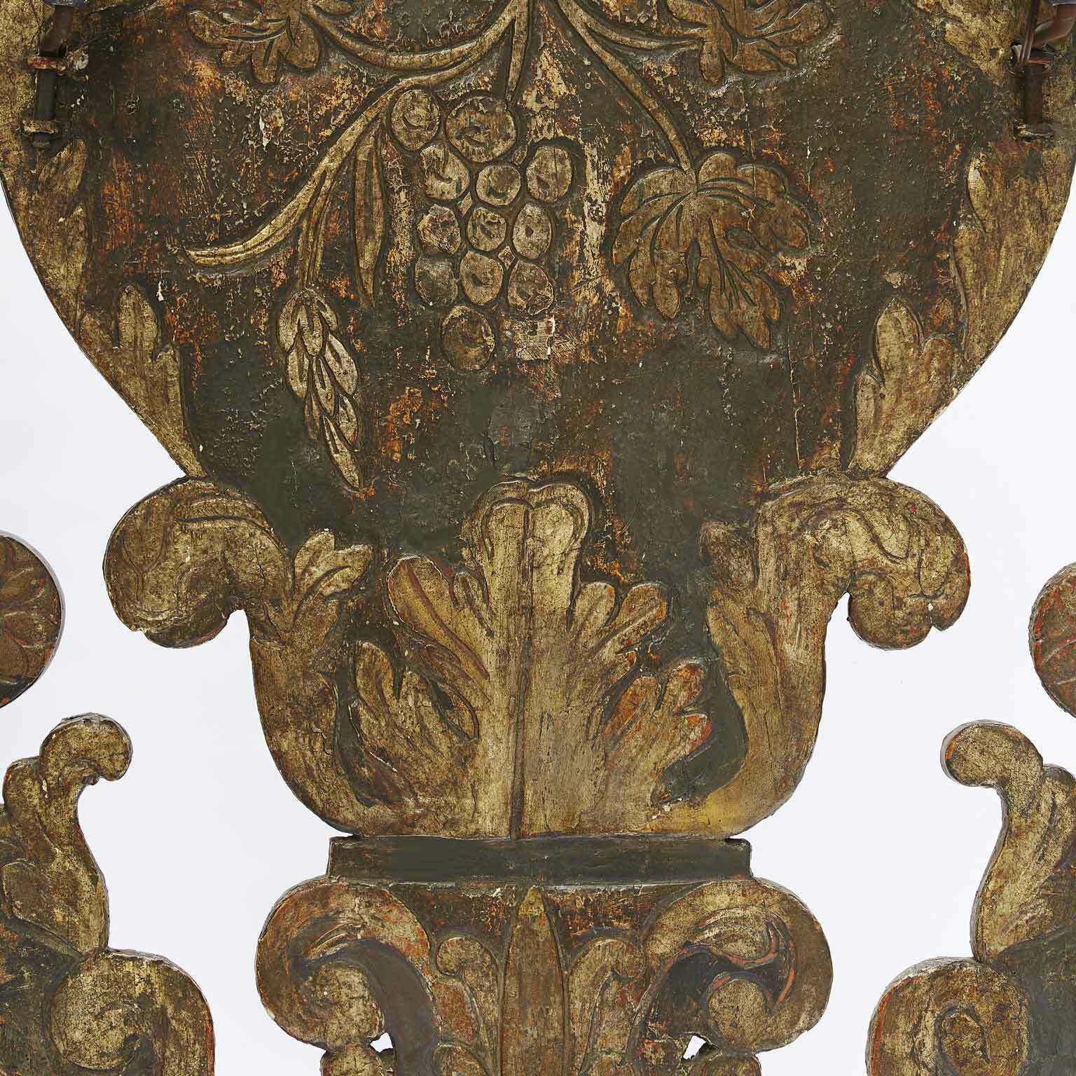 Large Nine Light Applique From The Early 1800s In Silvered Wood photo Home Decor