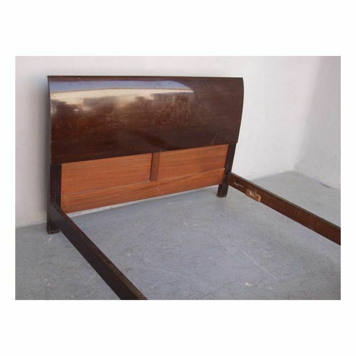 Bed 1930 Art Deco Maxime Old Rosewood photo vintage