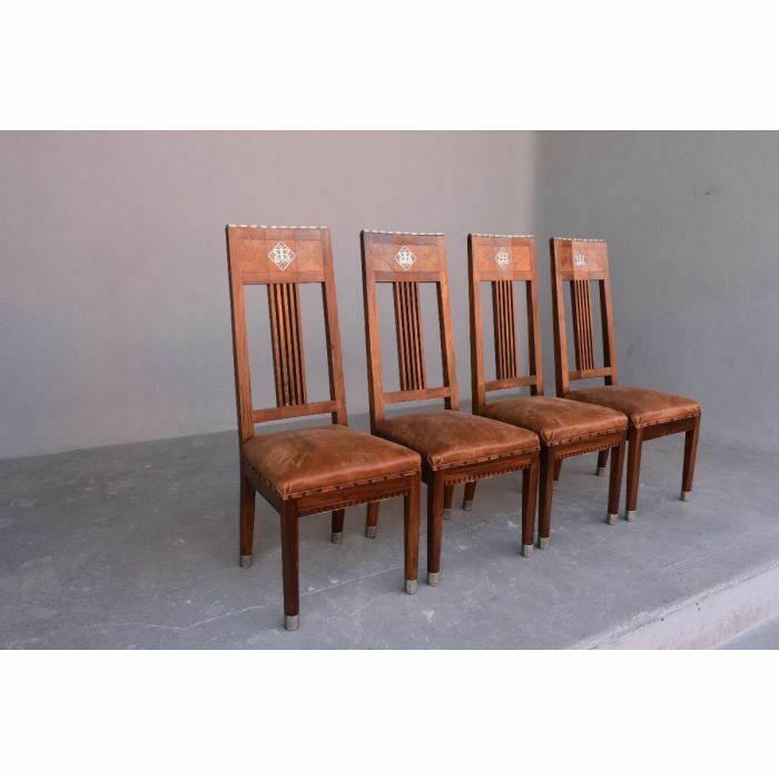 Art Deco Chairs 1930 Rosewood After Dominique (Set Of 4) photo 4484.0