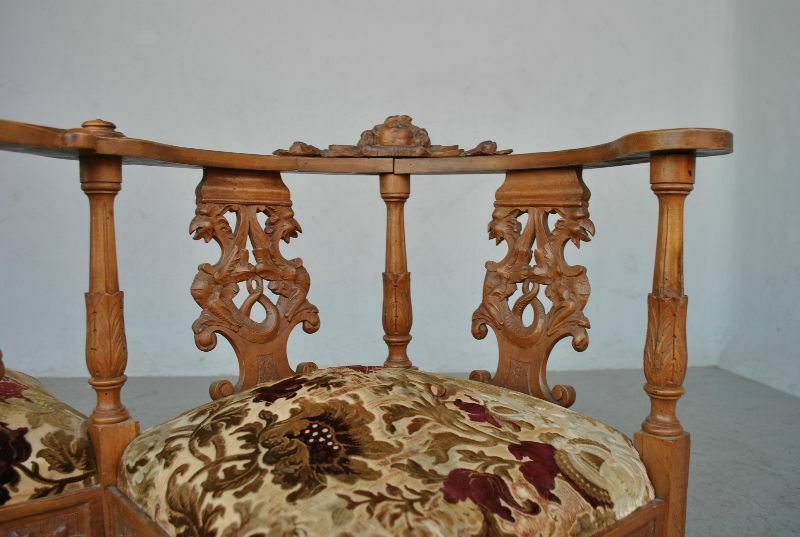 Old Renaissance Style Loveseat Bench photo buy
