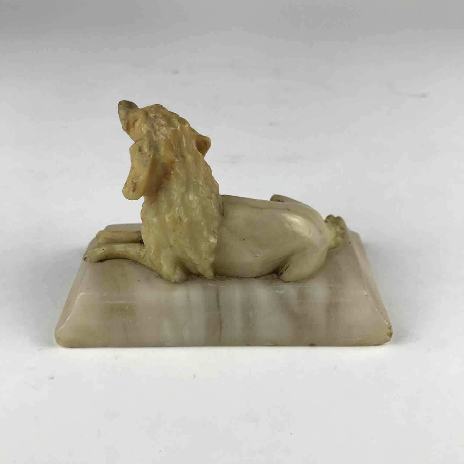 Breton Epagneul Sculpture In Carved Alabaster photo buy