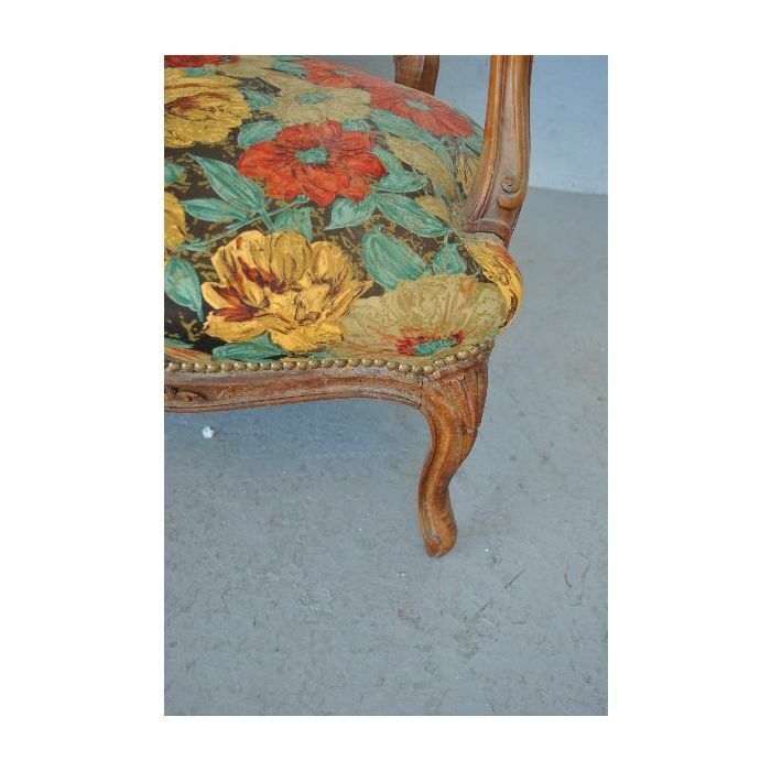 1294.0 Rockery Living Room In Louis XV Style 5 Piece Upholstered Walnut photo