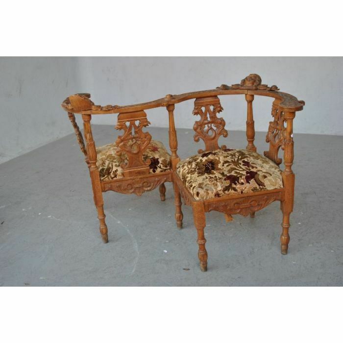 photo for sale Old Renaissance Style Loveseat Bench