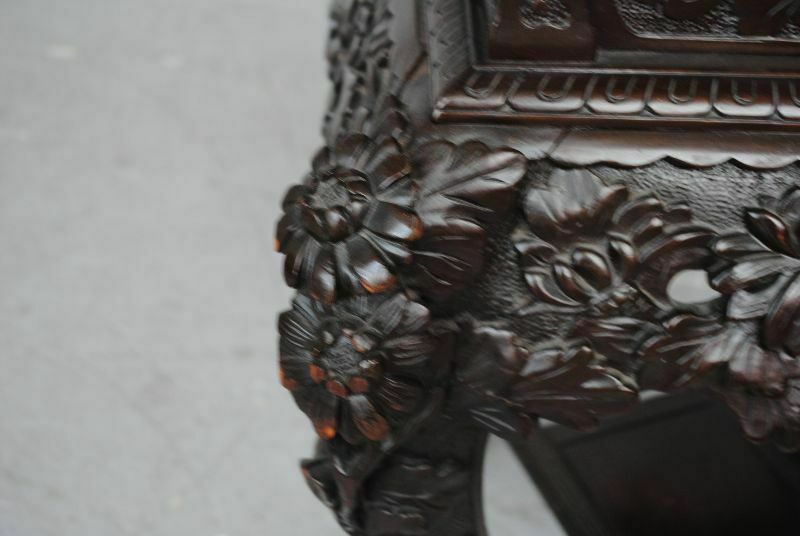 Indochinese Carved Lacquered Wood Stand 1900 photo 1240.0