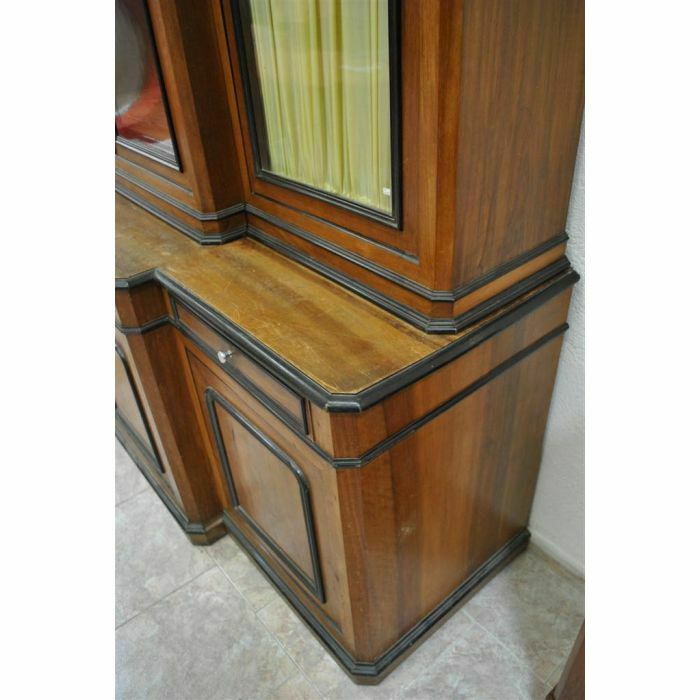 photo furniture Napoleon III Bookcase In Walnut And Blackened Wood 19th Century