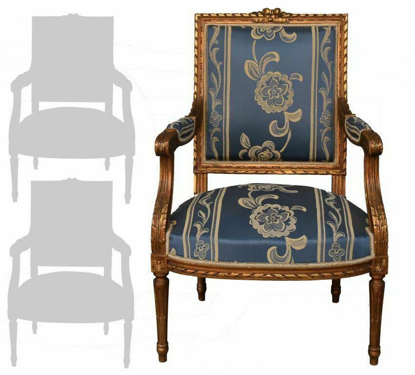 Louis XVI Style Living Room Gilded Wood Louis XVI Style photo for sale