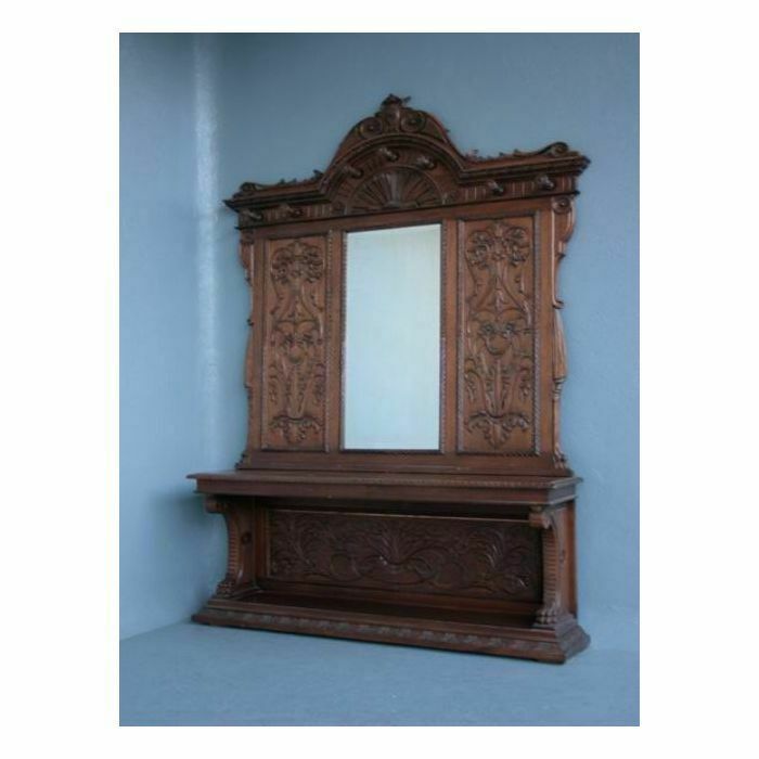 Renaissance Style Walnut Coat Rack 1900 photo furniture